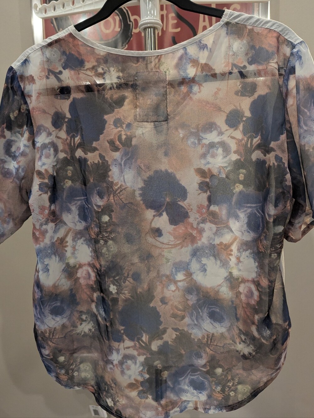 $10 Vestibull Artisan Size S "Crane in Flight" Mixed Media Top EUC - New Pics! - Picture 3 of 5